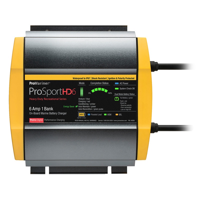 ProMariner ProSportHD 6 Gen 4 – 6 Amp – 1 Bank Battery Charger [44006]