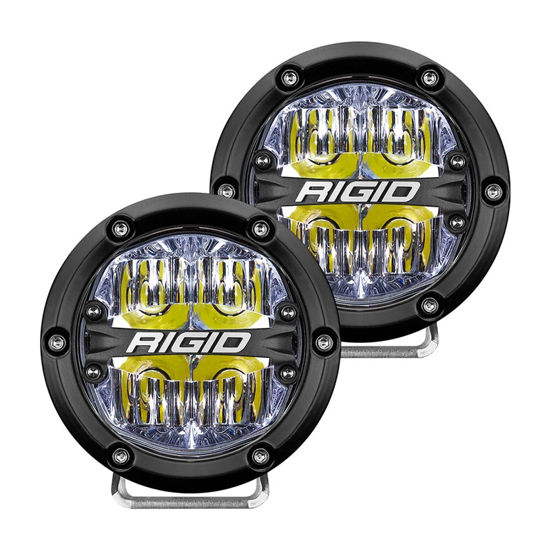 RIGID Industries 360-Series 4″ LED Off-Road Fog Light Drive Beam w/White Backlight – Black Housing [36117]