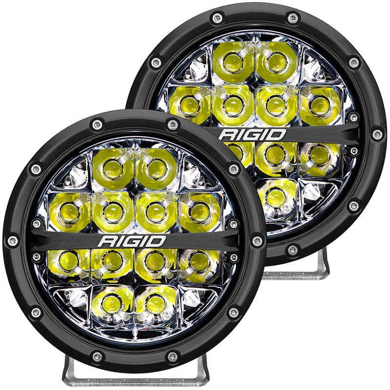 RIGID Industries 360-Series 6″ LED Off-Road Fog Light Spot Beam w/White Backlight – Black Housing [36200]