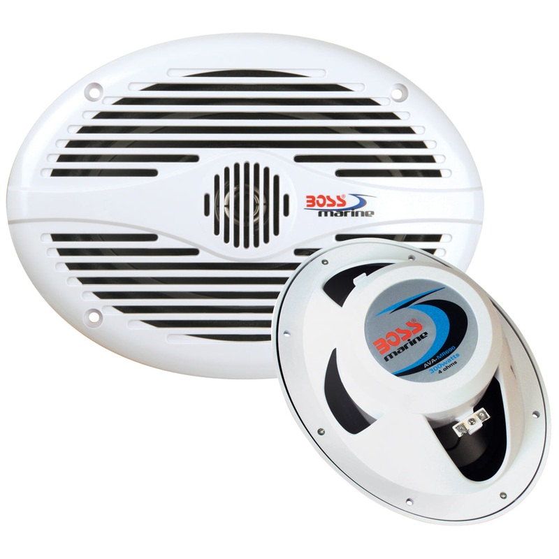 Boss Audio 6″x 9″ MR690 Oval Speakers – White – 350W [MR690]