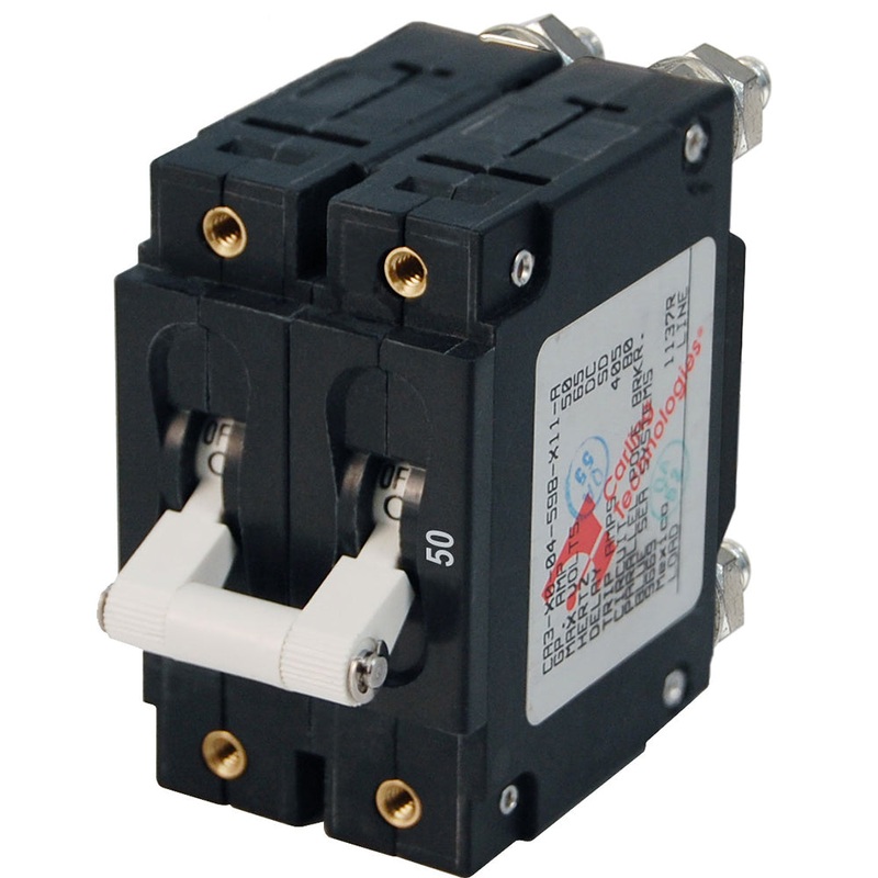 Blue Sea 7251 C-Series Double Pole Circuit Breaker – 50A [7251]