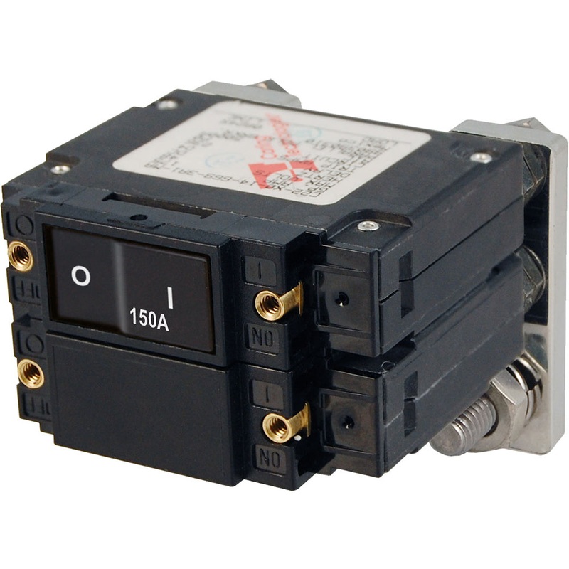 Blue Sea 7475 C-Series Flat Rocker Circuit Breakers, Single and Double Pole  –  150 Amp [7475]