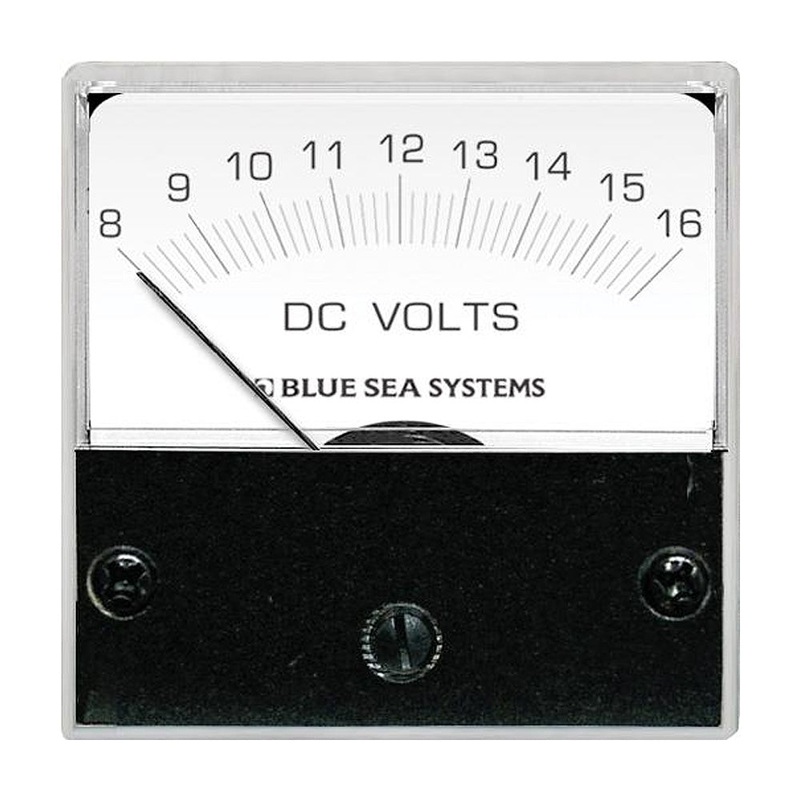 Blue Sea 8028 DC Analog Micro Voltmeter – 2″ Face, 8-16 Volts DC [8028]