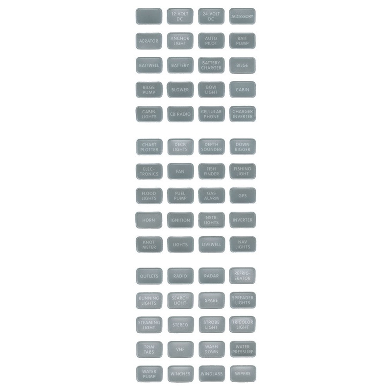 Blue Sea 8217 Grey Small Format Label Kit – 60 Labels [8217]