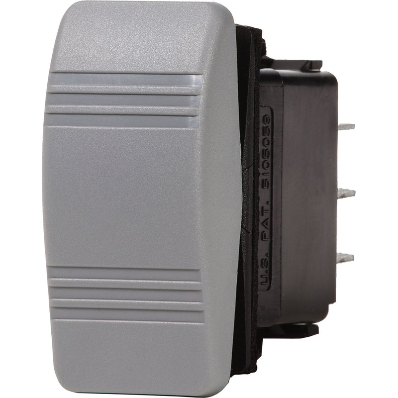 Blue Sea 8222 Water Resistant Contura III Switch – (ON)-OFF-(ON) – Grey [8222]