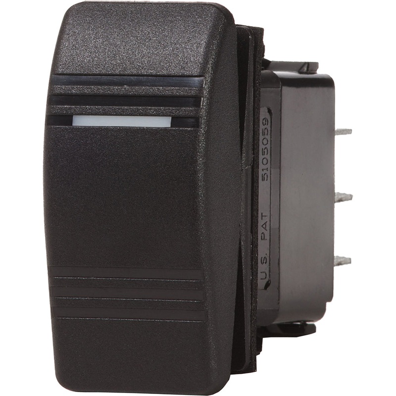 Blue Sea 8289 Water Resistant Contura III Switch – DPDT (ON)-OFF-ON – Black [8289]