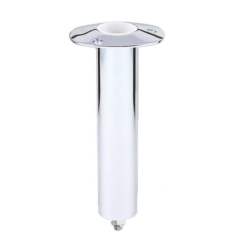 Lee’s 0 Degree Stainless Steel Swivel Base Flush Mount Rod Holder – Medium – 2″ OD X 6.5″ Tube f/ Small Bent Butts [RH5167V]