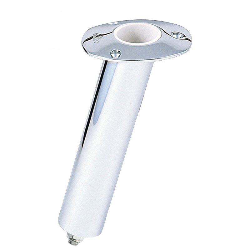 Lee’s 15 Degree Stainless Steel Swivel Base Flush Mount Rod Holder – Medium – 2″ OD X 6.5″ Tube f/ Small Bent Butts [RH5169H]