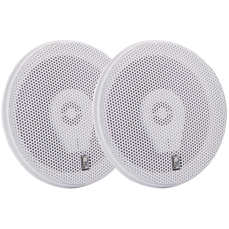 Poly-Planar MA-8505W 5″ 200 Watt Titanium Series Speakers – White [MA8505W]