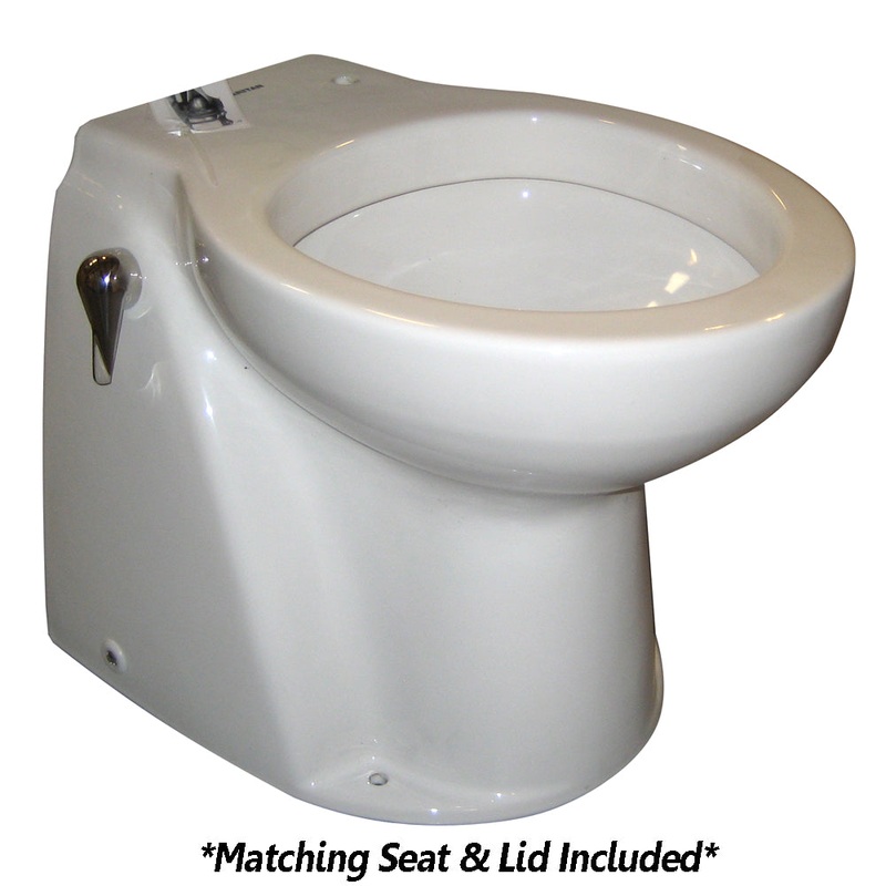 Raritan Atlantes Freedom w/Vortex-Vac – Household Style – White – Freshwater Solenoid – Smart Toilet Control – 12v [AVHWF01203]