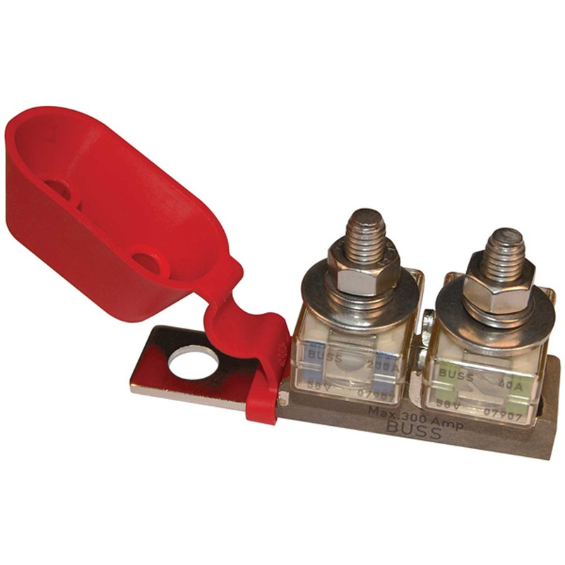 Blue Sea 2151 Terminal Fuse Block – 3/8″ Mounting Hole – 2 Terminal Studs [2151]