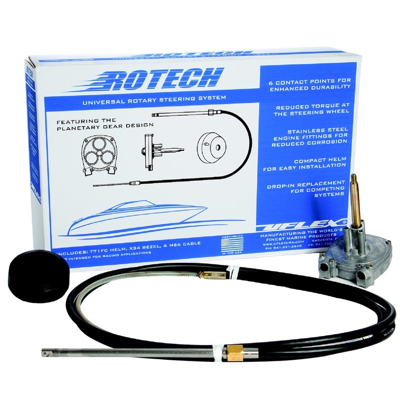 UFlex Rotech 8′ Rotary Steering Package – Cable, Bezel, Helm [ROTECH08FC]