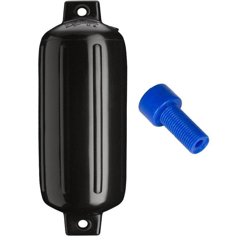 Polyform G-5 Twin Eye Fender 8.8″ x 26.8″ – Black w/Adapter [G-5 BLACK W/AIR ADAPTER]