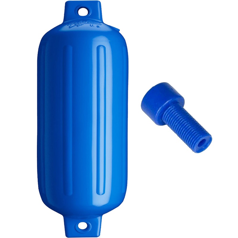 Polyform G-5 Twin Eye Fender 8.8″ x 26.8″ – Blue w/Adapter [G-5 BLUE W/AIR ADAPTER]