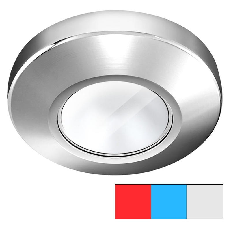 i2Systems Profile P1120 Tri-Light Surface Light – Red, Cool White  Blue – Chrome Finish [P1120Z-11HAE]