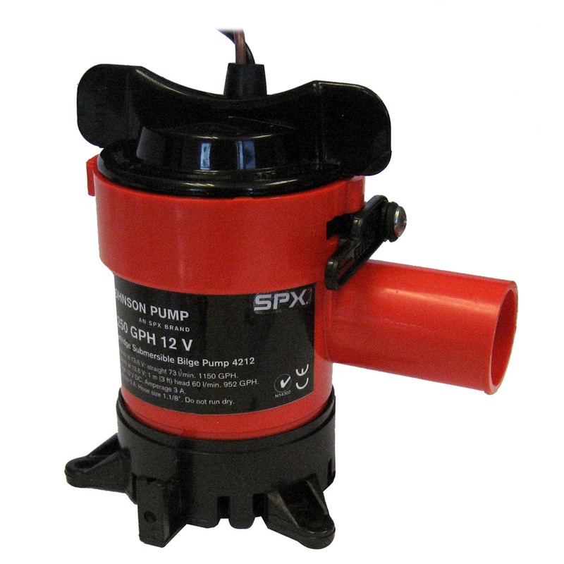 Johnson Pump 1250 GPH Bilge Pump 1-1/8″ Hose 12V [42123]