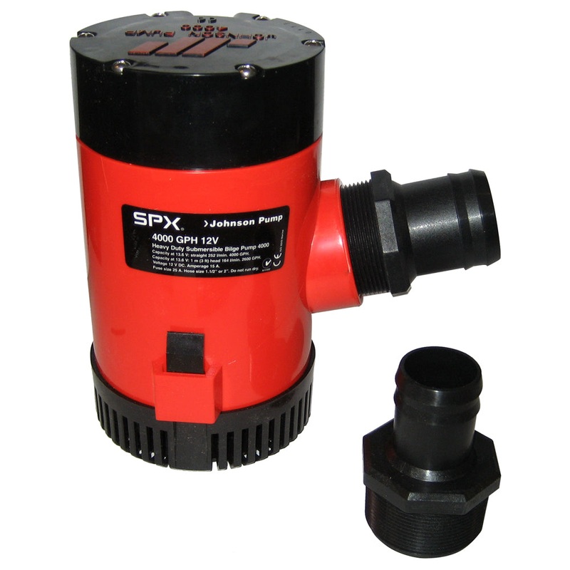 Johnson Pump 4000 GPH Bilge Pump 1-1/2″ Discharge Port 12V [40004]