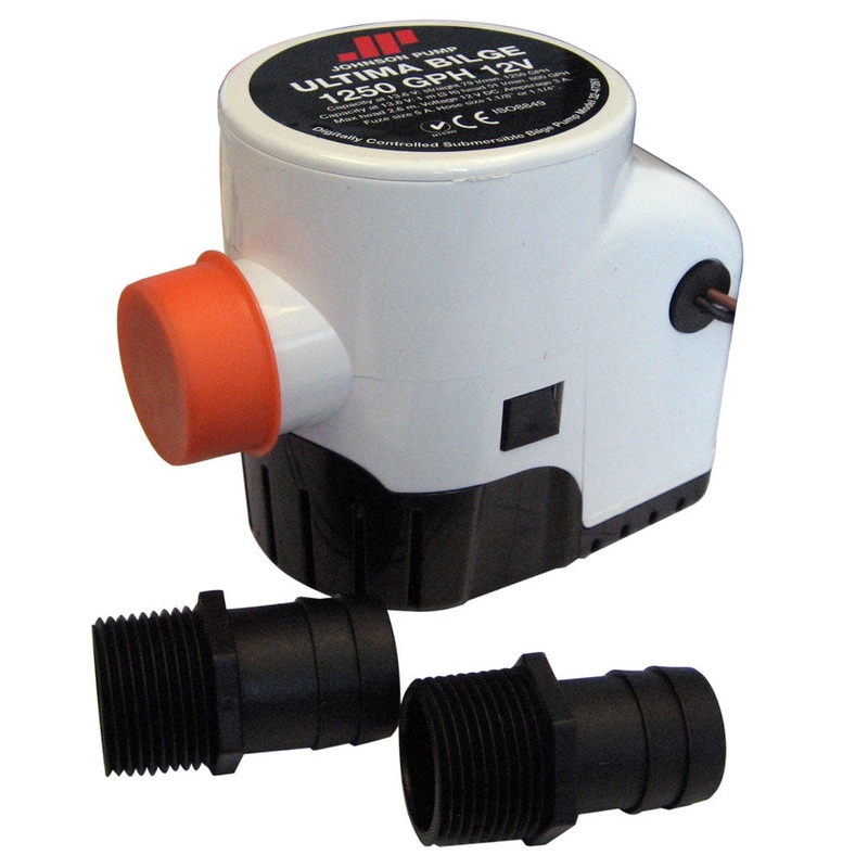 Johnson Pump Ultima Bilge 1250 GPH 1-1/8″ & 1-1/4″ Hose [32-47261-002]