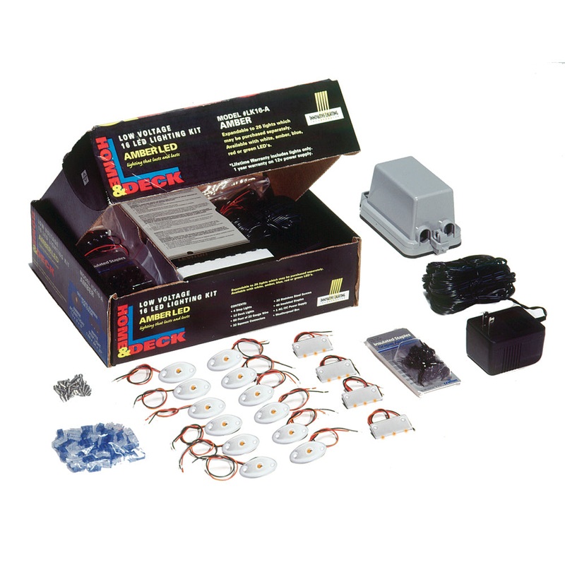 Innovative Lighting Deck & Dock LED Kit – Amber LED/White Housing [090-1100-4]
