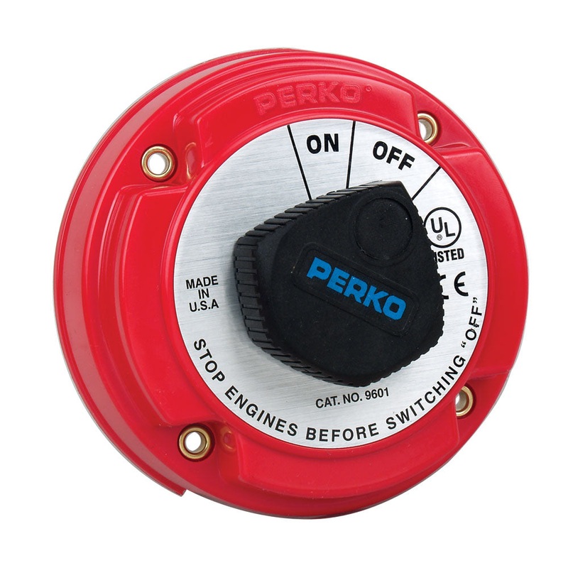 Perko Medium Duty Battery Disconnect Shut Off/On – 250 Amp Continuous, 12-32VDC [9601DP]