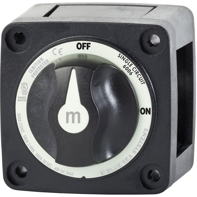 Blue Sea 6006200 Battery Switch Mini ON/OFF – Black [6006200]