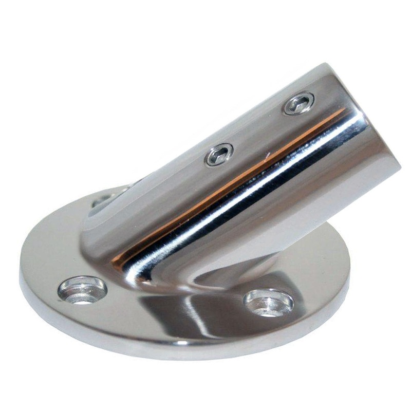 Whitecap ” O.D. 30 Degree Round Base SS Rail Fitting [6077C]