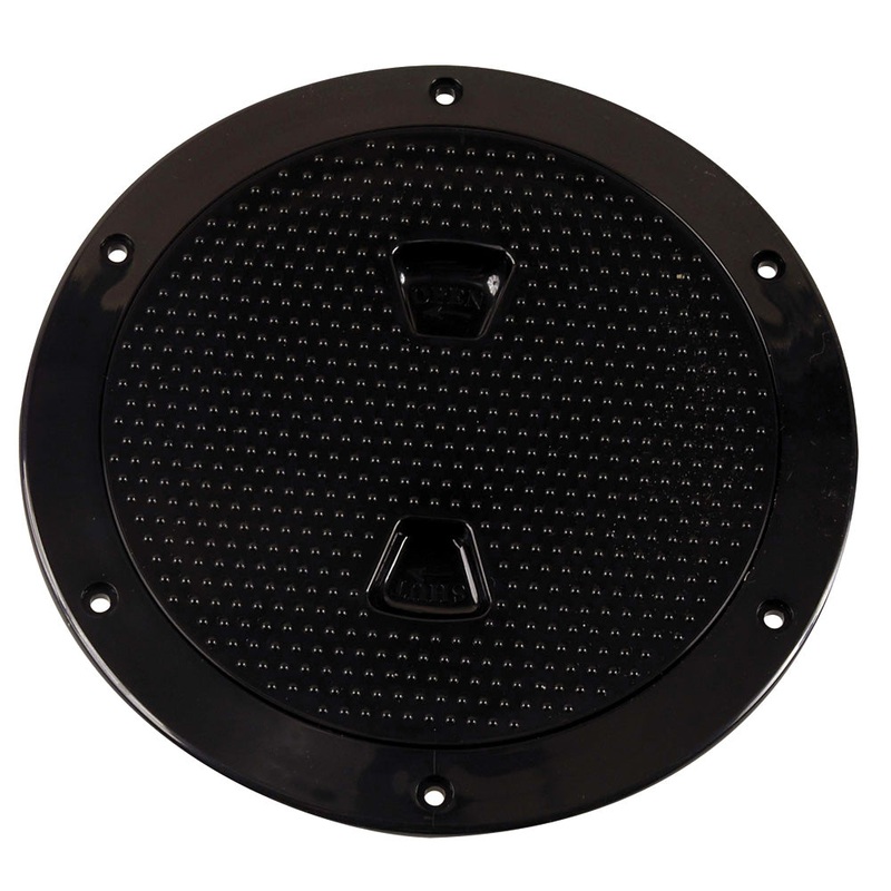 Beckson 6″ Non-Skid Screw-Out Deck Plate – Black [DP62-B]