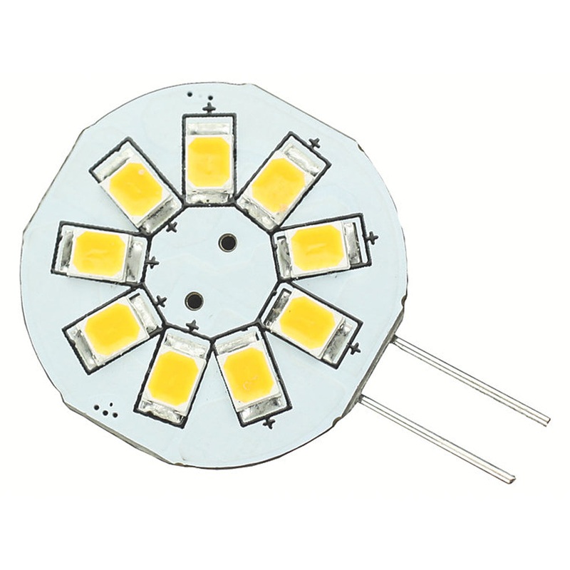 Lunasea G4 8 LED Side Pin Light Bulb – 12VAC or 10-30VDC/1.2W/123 Lumens – Warm White [LLB-216W-21-00]