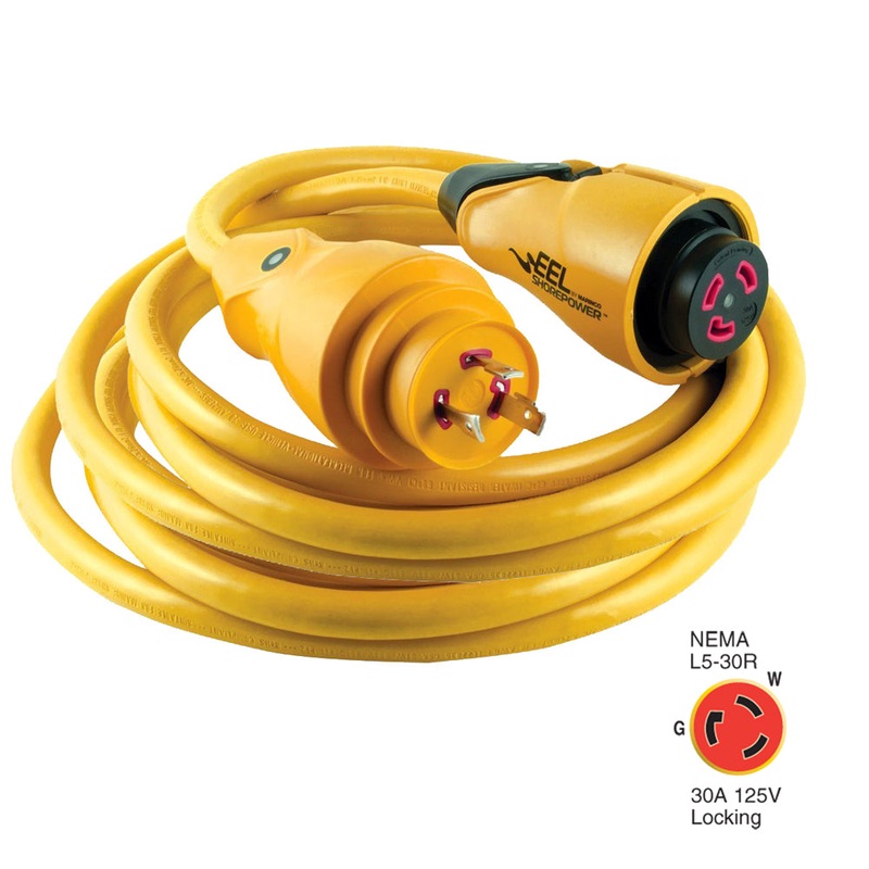 Marinco CS30-25 EEL 30A 125V Shore Power Cordset – 25′ – Yellow [CS30-25]