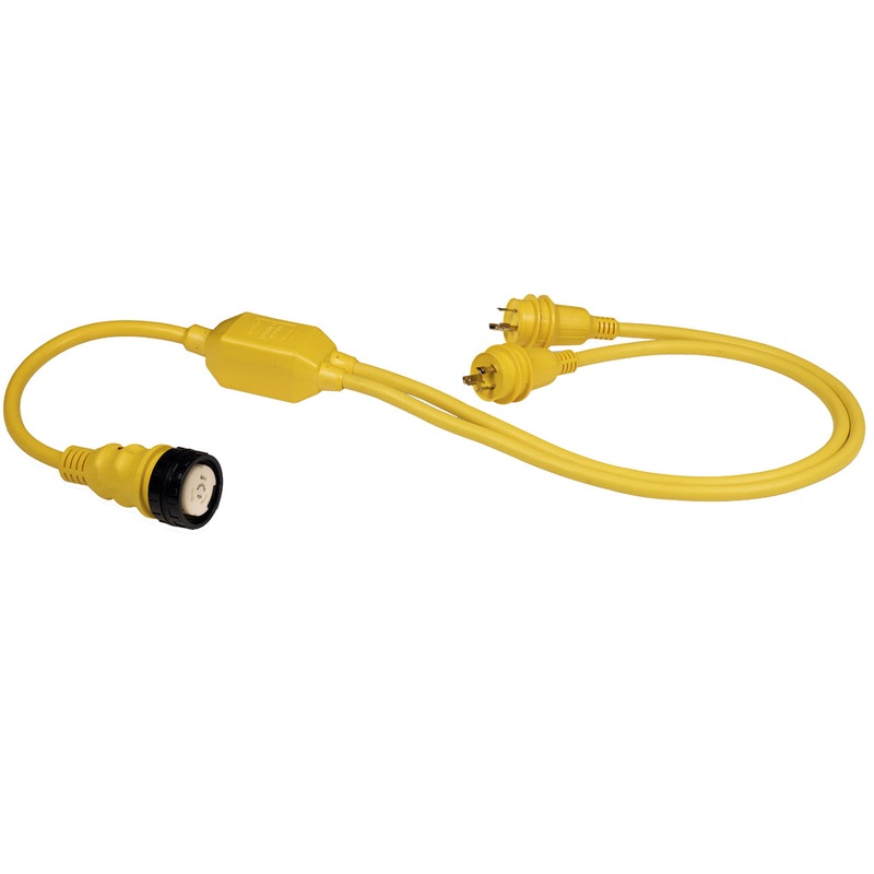 Marinco RY504-2-30 50A Female to 2-30A Male Reverse “Y” Cable [RY504-2-30]