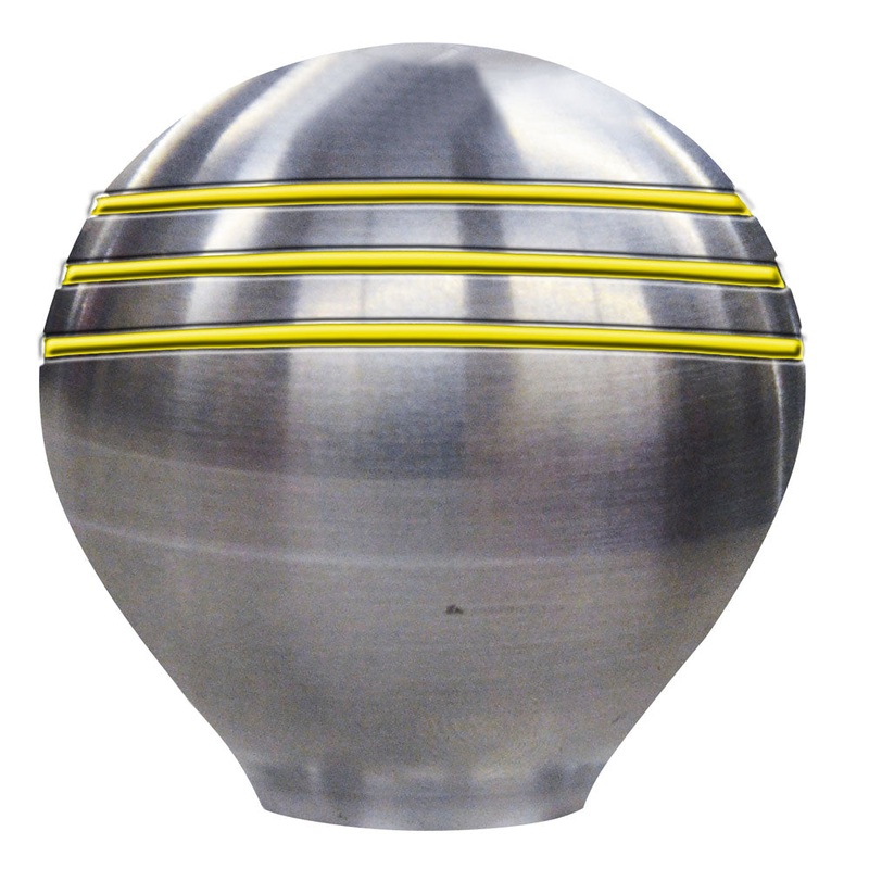 Schmitt Marine Throttle Knob – 1-1/2″ – Gold Grooves [50025]