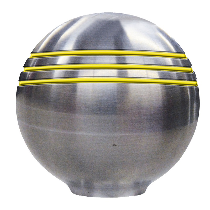 Schmitt Marine Throttle Knob – 1-7/8″ – Gold Grooves [50048]