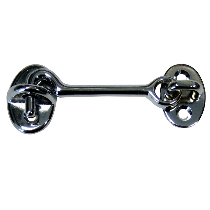 Whitecap Cabin Door Hook – CP/Brass – 3″ [S-1402C]