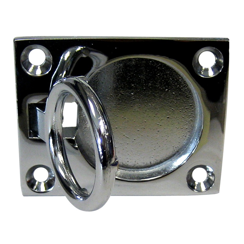 Whitecap Flush Pull Ring – CP/Brass – 2″ x 2-1/2″ [S-3362C]