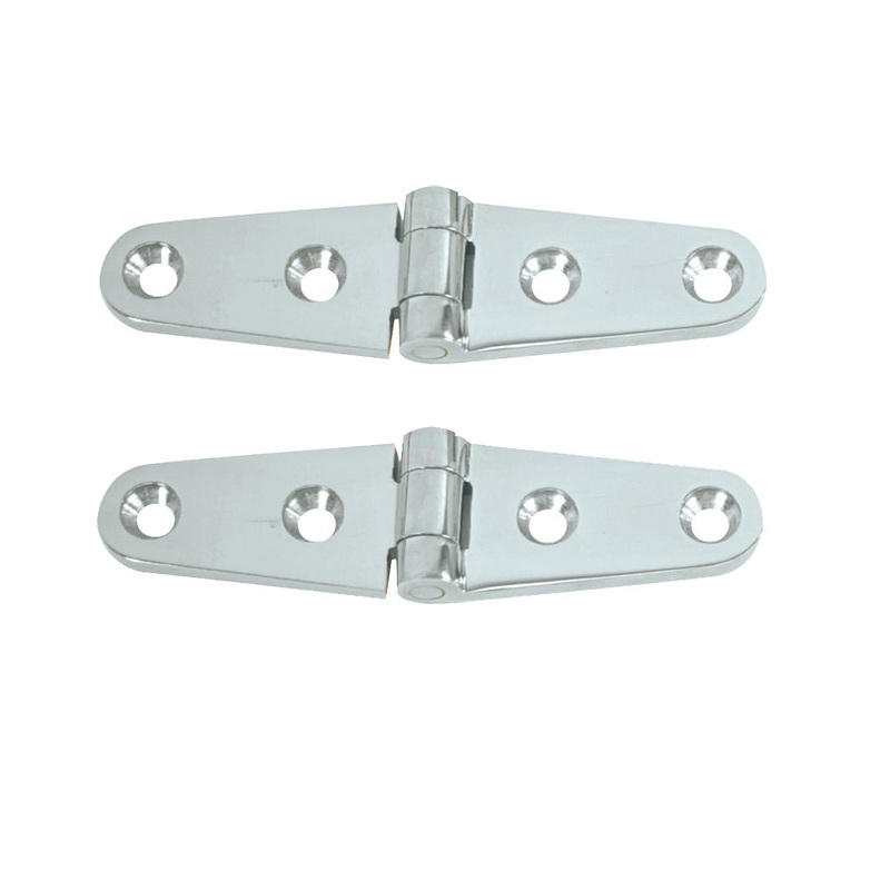 Whitecap Strap Hinge – CP/Brass – 4″ x 1″ – Pair [S-0604]