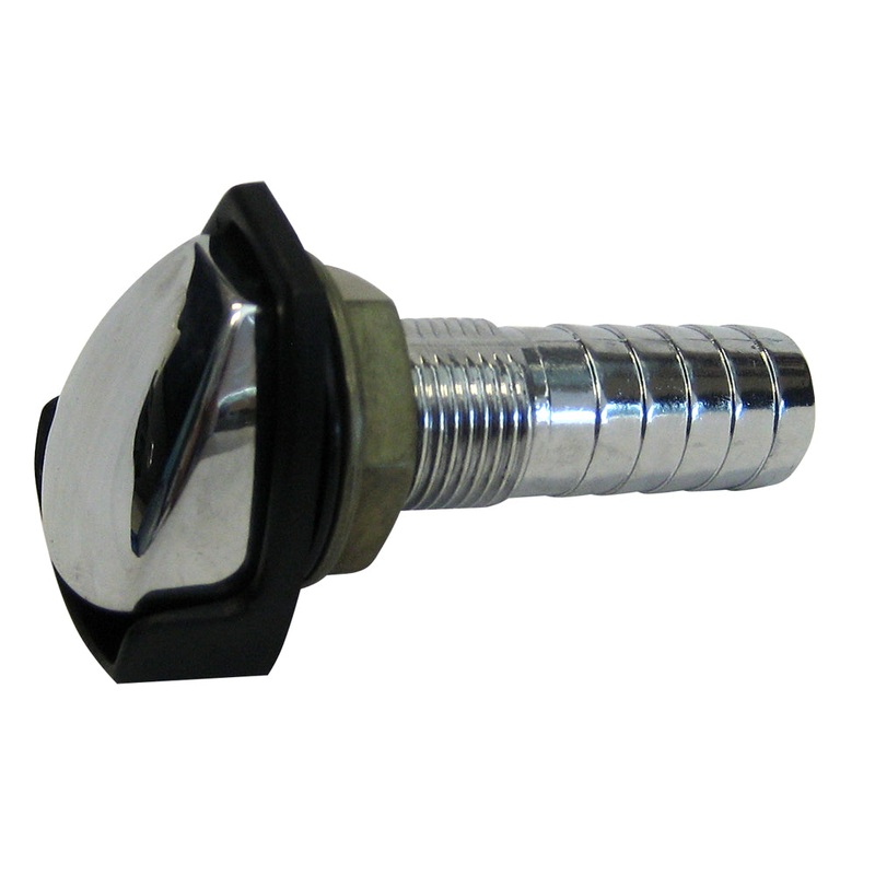 Perko Gas Tank Vent w/Splash Guard – Chrome Plated Zinc – ” Hose [0506DP4CHR]