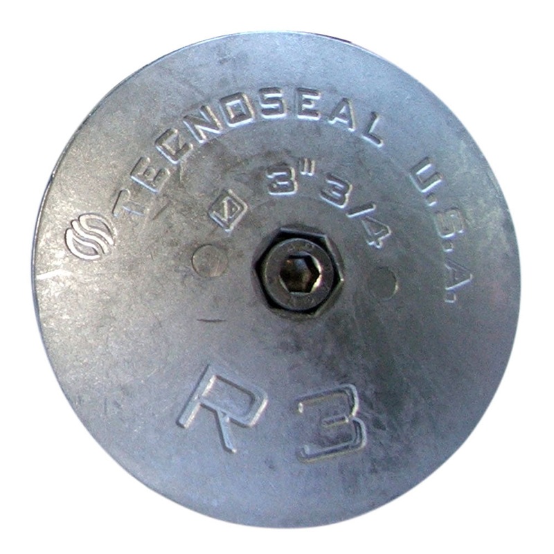 Tecnoseal R3 Rudder Anode – Zinc – 3-3/4″ Diameter [R3]