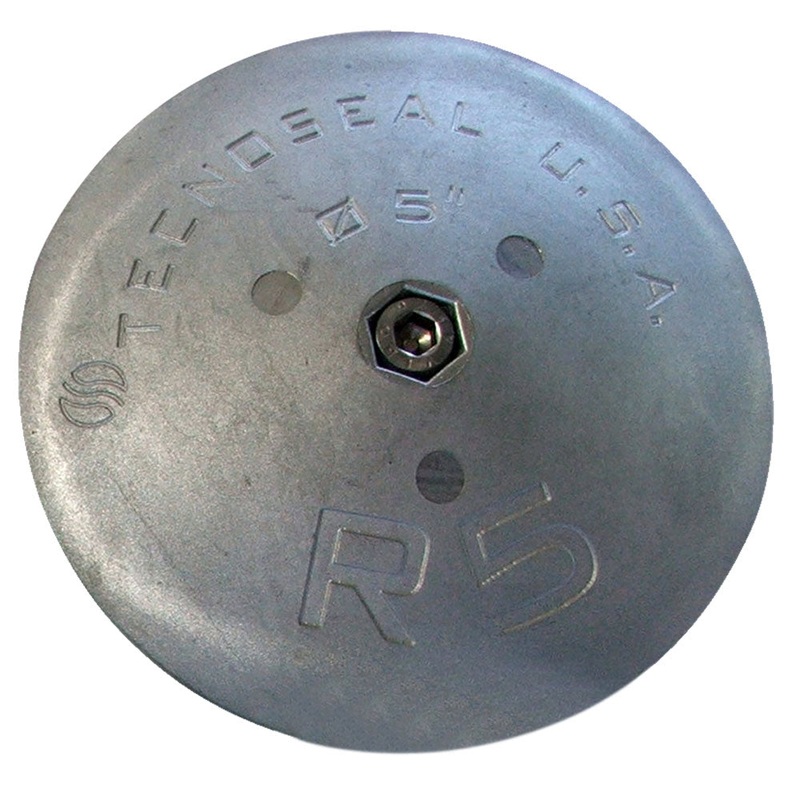 Tecnoseal R5AL Rudder Anode – Aluminum – 5″ x 7/8″ [R5AL]