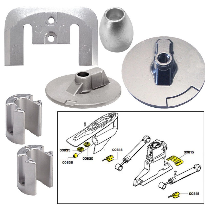 Tecnoseal Anode Kit w/Hardware – Mercury Bravo 3 2004-Present – Magnesium [20805MG]