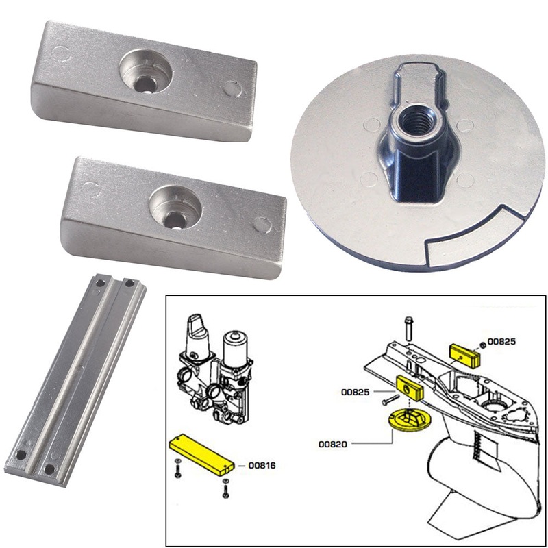 Tecnoseal Anode Kit w/Hardware – Mercury Verado 4 – Magnesium [20814MG]
