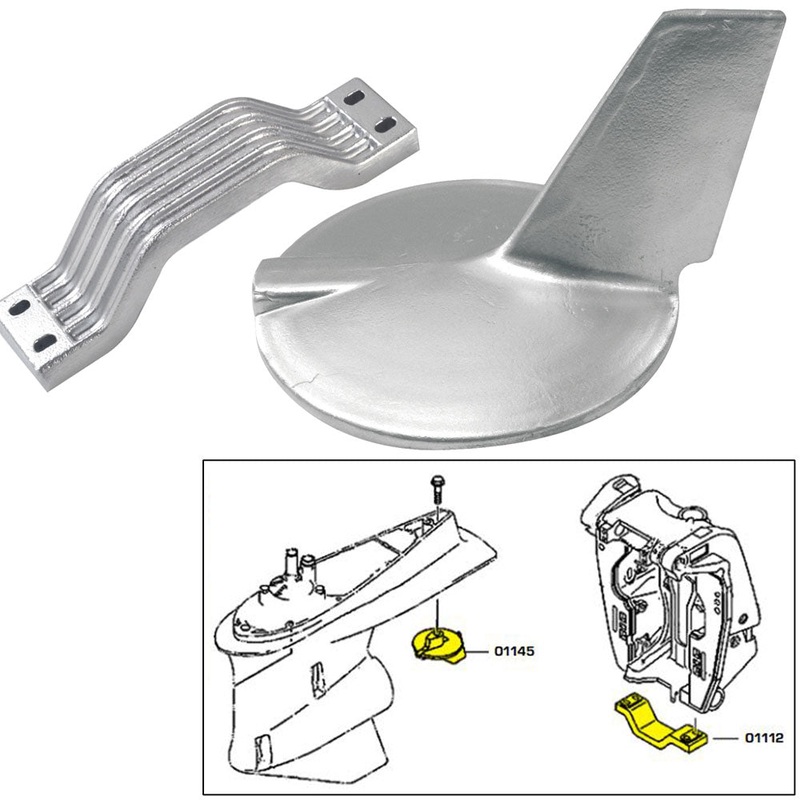 Tecnoseal Anode Kit w/Hardware – Yamaha 200-300HP Hi-Performance – Zinc [21106]