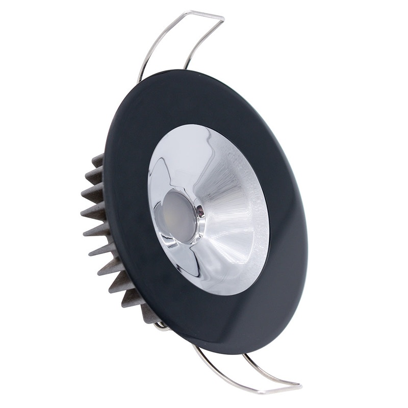 Lumitec Illusion Flush Mount LED Down Light – Spectrum RGBW – Cool White – Black Housing – Chrome Reflector [117167]