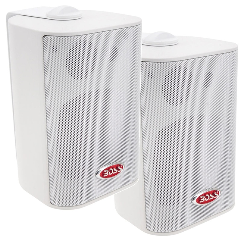 Boss Audio 4″ MR4.3W Box Speakers – White – 200W [MR4.3W]
