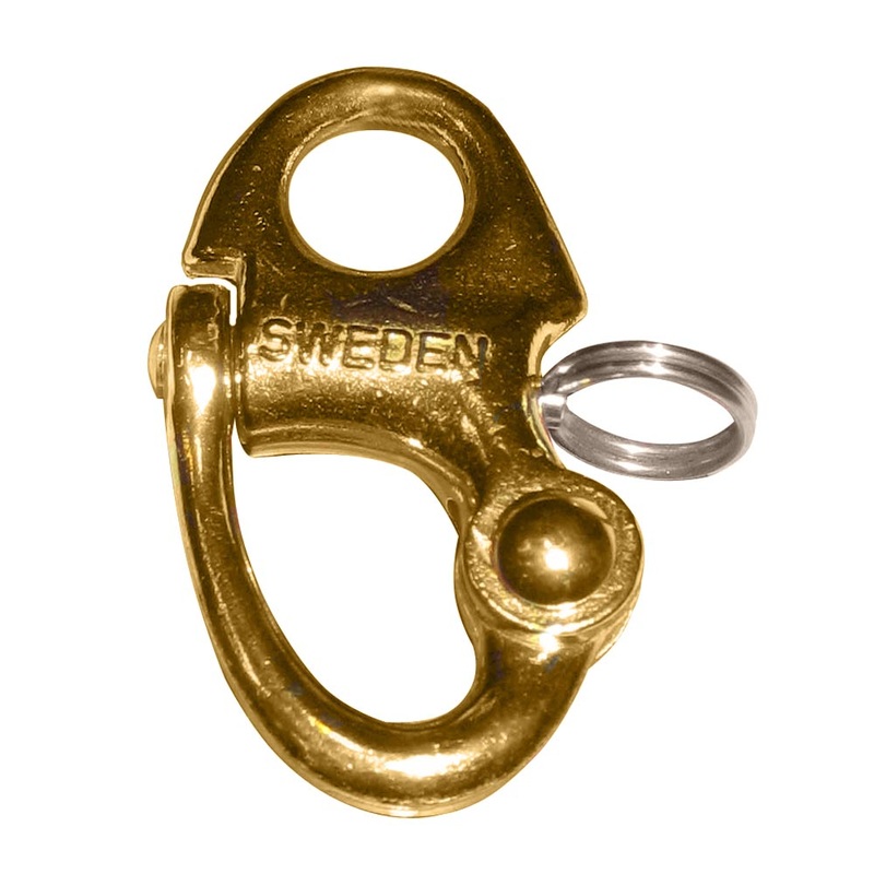 Ronstan Brass Snap Shackle – Fixed Bail – 59.3mm (2-5/16″) Length [RF6002]