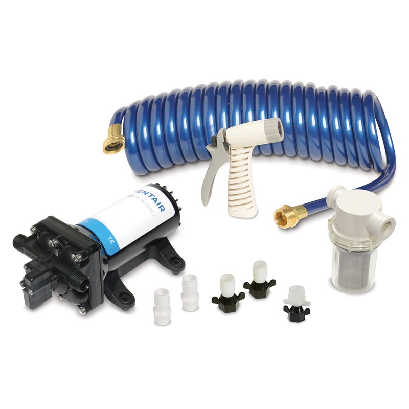Shurflo by Pentair PRO WASHDOWN KIT II Ultimate – 12 VDC – 5.0 GPM – Includes Pump, Fittings, Nozzle, Strainer, 25 Hose [4358-153-E09]