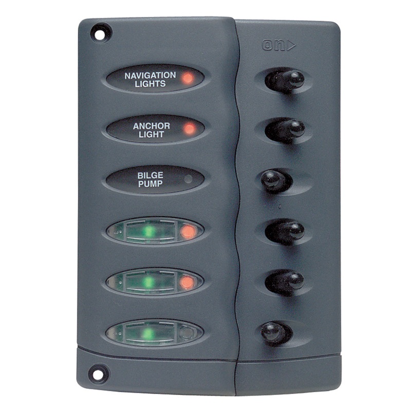 BEP Contour Switch Panel – Waterproof 6 Way [CSP6]