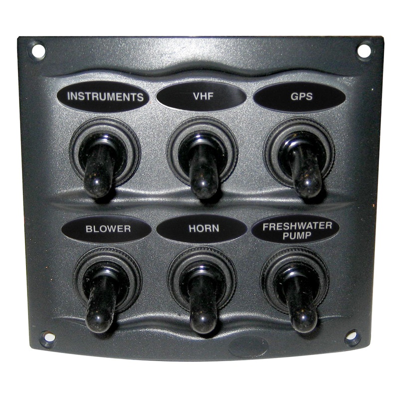 BEP Waterproof Panel – 6 Switches – Grey [900-6WP]