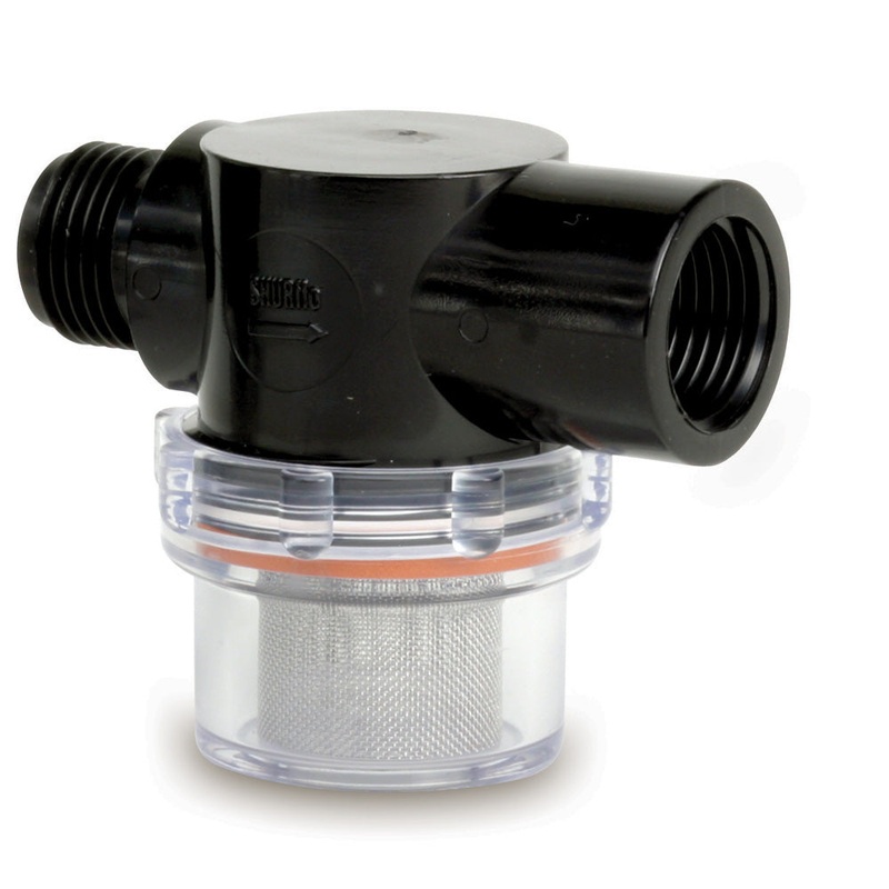 Shurflo by Pentair Twist-On Water Strainer – 1/2″ Pipe Inlet – Clear Bowl [255-313]