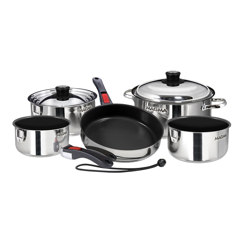 Magma 10 Piece Induction Non-Stick Cookware Set – Stainless Steel [A10-366-2-IND]