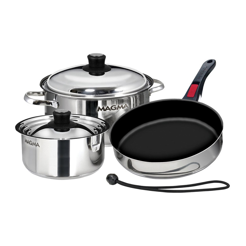 Magma 7 Piece Induction Non-Stick Cookware Set – Stainless Steel [A10-363-2-IND]